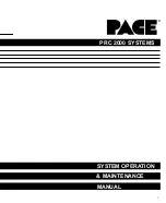 Предварительный просмотр 1 страницы Pace PRC 2000 Operation & Maintenance Manual