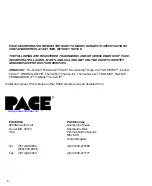 Предварительный просмотр 6 страницы Pace PRC 2000 Operation & Maintenance Manual