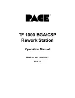 Pace TF 1000 BGA Operation Manual preview