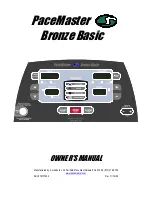 PaceMaster Bronze Basic Owner'S Manual preview