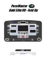 Preview for 1 page of PaceMaster Gold Elite VR - Fold Up Owner'S Manual