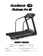 PaceMaster Platinum Pro VR Owner'S Manual preview