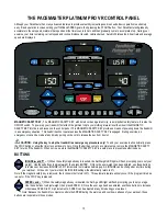 Preview for 10 page of PaceMaster Platinum Pro VR Owner'S Manual