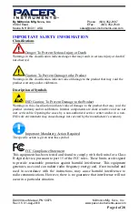 Preview for 4 page of Pacer Instruments DA400 User Manual