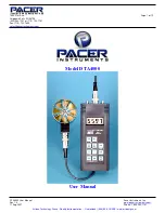 Предварительный просмотр 2 страницы Pacer Instruments DTA4000 User Manual