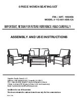 Preview for 7 page of Pacific Casual 113-001-6DS-CA Assembly And Use Instructions