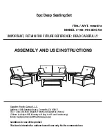 Preview for 5 page of Pacific Casual 1900673 Assembly And Use Instructions