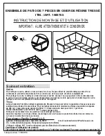 Preview for 2 page of Pacific Casual 1900755 Assembly And Care Instructions