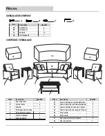 Preview for 9 page of Pacific Casual 1902282 Assembly And Use Instructions