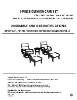 Preview for 1 page of Pacific Casual 1902490 Assembly And Use Instructions