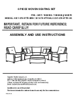 Preview for 1 page of Pacific Casual 201-079-6TTR-BRN Assembly And Use Instructions