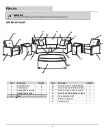 Preview for 8 page of Pacific Casual 201-079-6TTR-BRN Assembly And Use Instructions