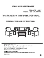 Pacific Casual 203-023-6TTR-UK Assembly And Use Instructions preview