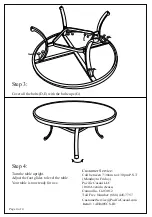 Preview for 4 page of Pacific Casual Griffith Park 14H0405CS-B1 Assembly Instructions