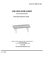 Pacific Casual Palm Beach 211-WM0-DT-EXT Use And Care Manual preview