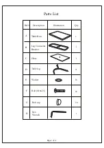 Preview for 2 page of Pacific Casual Pendleton II 146-054-7DB1 Assembly Instructions