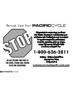 Preview for 2 page of PACIFIC CYCLE Part Instruction Manual