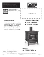 Preview for 1 page of Pacific energy ALDERLEA T6 LE Operating And Installation Instructions