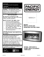 Pacific energy ESPR.BODYA Installation And Operating Instructions Manual предпросмотр