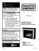 Pacific energy ESTEEM Installation And Operating Instructions Manual preview