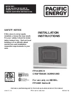Pacific energy FP30 Arch Craftsman Installation Instructions Manual preview