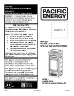 Предварительный просмотр 1 страницы Pacific energy Gmir.Bodya Installation And Operating Instructions Manual