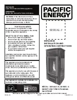 Preview for 1 page of Pacific energy MIRAGE 30 SERIES A Installation And Operating Instructions Manual