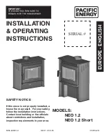 Preview for 1 page of Pacific energy neo 1.2 Installation & Operating Instructions Manual