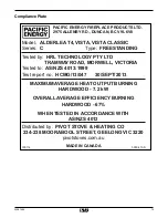 Preview for 19 page of Pacific energy Pacific VISTA Operating Instructions Manual