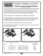 Предварительный просмотр 15 страницы Pacific energy SUMMIT WOOD INSERT DESIGN-A Installation And Operating Instructions Manual