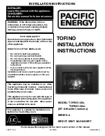 Предварительный просмотр 1 страницы Pacific energy TOFINO i30s Installation Instructions Manual