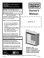 Pacific energy z25 Owner'S Manual preview