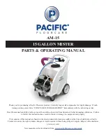 Предварительный просмотр 1 страницы Pacific Floorcare AM-15 Parts & Operating Manual