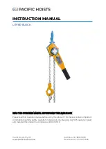 Pacific Hoists PLB302 Instruction Manual preview