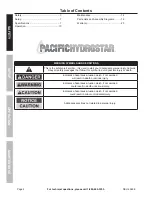 Preview for 2 page of Pacific hydrostar 1650 PSI Owner'S Manual And Safety Instructions