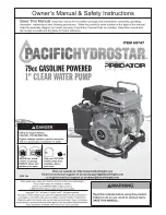 Pacific hydrostar 69747 Owner'S Manual & Safety Instructions preview