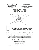 Preview for 1 page of Pacific International Fans EM-E Installation Manual