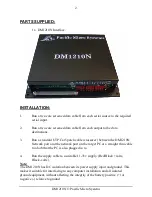 Preview for 5 page of Pacific Micro Systems DM1210N Operation Manual