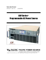 Pacific Power Source 1150ADF Operation Manual preview