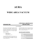 Preview for 2 page of Pacific Aura Operating & Maintenance Instructions