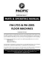 Preview for 1 page of Pacific FM-17DS Parts & Operating Manual