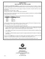 Предварительный просмотр 8 страницы Pacific FM-17EHD Parts & Operating Manual