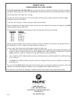 Предварительный просмотр 10 страницы Pacific FM-17HD Parts & Operating Manual