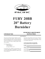 Pacific FURY 20BB Operating & Maintenance Instructions предпросмотр