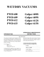 Pacific Gulper 600S Operating & Maintenance Instructions preview