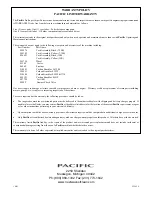 Предварительный просмотр 9 страницы Pacific pro 7r Operating & Maintenance Instructions