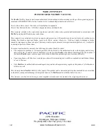 Preview for 12 page of Pacific PV-12 Operating & Maintenance Instructions