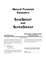 Pacific SANISWEEP Operating & Maintenance Instructions предпросмотр