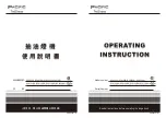 Pacific SC8130BS Operating Instructions Manual preview