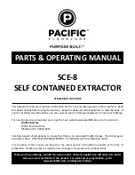 Preview for 1 page of Pacific SCE-8 Parts & Operating Manual